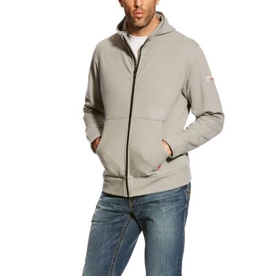 Ariat FR DuraStretch - Hoodie Zilver Heren - 18411-254